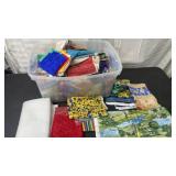 Tote full of material