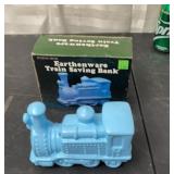 Earthenware Train Saving Bank new in box