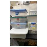 Various plastic totes