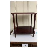 Wooden Cherry 2  Shelf End Table, 20 x 18 x 13