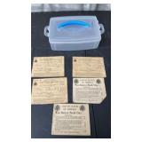Vintage War Ration Book One, w small tote