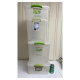Sterilite storage containers x 4