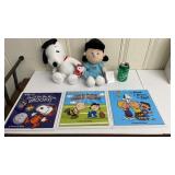 Snoopy Books, stuff animals , never used