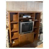 6ftx70in. Entertainment Center with Hitachi TV,