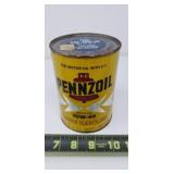 *FULL* Vintage 1 Qt. Pennzoil 10w-40 Motor Oil