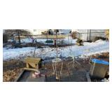 Yard Art,,  Tables, Shepherds Hooks &  Tiki