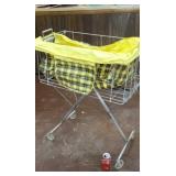 Sunbeam folding vintage Laundry basket wire hamper