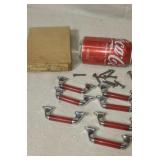 Old store stock bakeolite red  bar drawer pulls