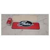 Old store stock sign comes in case with v belt