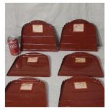 New. Old store stock steel dust pans 6 of them
