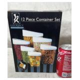12 Piece Container Set W No Mess Pour Spout
