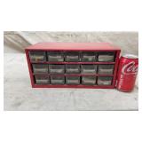 Drawer Bin Cabinet w Contents