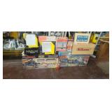 Empty model train boxes