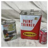 Old Metal Paint Thinner Can empty, Gunk Parts