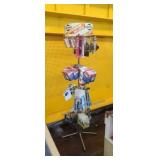 Rotating store display loaded with vacuum cleaner