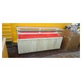 Lighted floor showcase 70" long 40" tall 20" with