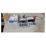 Sharp and cannon adding machines with case of