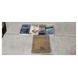 Books on war and 1898 Natural School Geodraphy