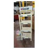 2 plastic store racks