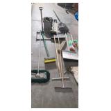 Steel snow shovels mop