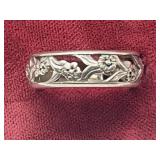Sz.7.5 925 Sterling Silver Ring 2.46 Grams
