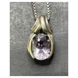 18in. Sterling Silver Necklace & Sterling Silver