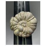 Sz.6.5 Sterling Silver Ring 10.42 Grams
