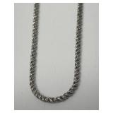 16in. 925 Sterling Silver Necklace 6.92 Grams