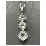 18in. Sterling Silver Necklace & Pendant 3.16
