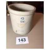 2 GALLON REDWING CROCK