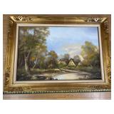 Framed Oil Painting on Canvas by O. Schmidt,
