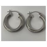 .999 Silver Hoop Earrings 4.67 Grams
