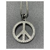 18in. Sterling Silver Necklace & Sterling Silver