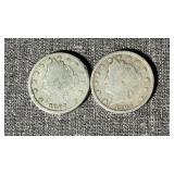 1897 & 1907 Liberty V Nickel