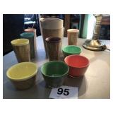 10 PCS RAFFIAWARE, PITCHER, GLASSES, &