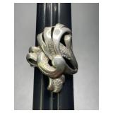 Sz.5.5 Sterling Silver Ring 7.58 Grams