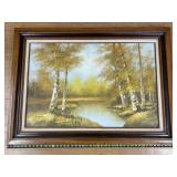 Framed Oil Painting on Canvas By R. Thomas