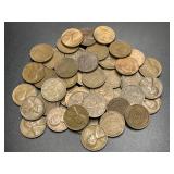 (50) Wheat Pennies
