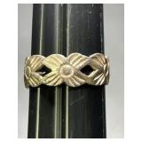 Sz.7 Sterling Silver Flower Ring 3.35 Grams