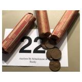 3 ROLLS LINCOLN WHEAT PENNIES