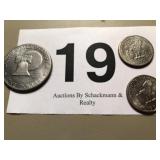 2) SUSAN B ANTHONY DOLLARS 1979, 1976