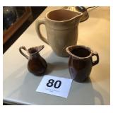 3 PITCHERS, 2 BROWN DRIP, 1 MONMOUTH