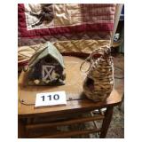 2 BIRD HOUSES