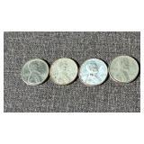 4 1943-D Steel War Time Pennies