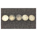 1960-D, 1 1961-D, 2-1962, 1963-D Dimes