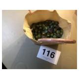 PURSE FULL OF MARBLES & BLACK SHOULDER