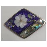 Mexican Brooch / Pendant Alpaca Silver 2"