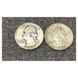 1955 & 1958 Silver Quarters