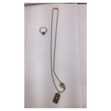 18 In Necklace  With14k Clasp &  14K Ring No
