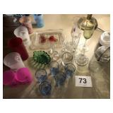 24 PCS MISC GLASS & PLASTIC
